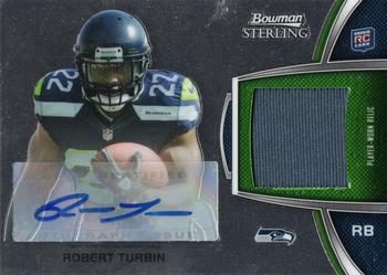 2012 Bowman Sterling - Autographed Rookie Relics #BSAR-RTU Robert Turbin Front