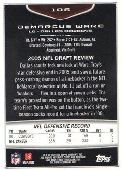 2009 Bowman Draft Picks #106 DeMarcus Ware Back