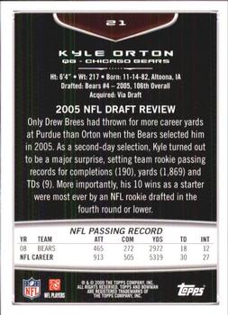 2009 Bowman Draft Picks #21 Kyle Orton Back