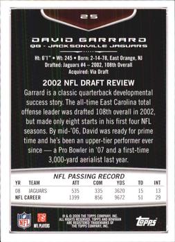 2009 Bowman Draft Picks #25 David Garrard Back