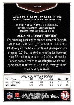 2009 Bowman Draft Picks #29 Clinton Portis Back