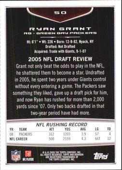 2009 Bowman Draft Picks #50 Ryan Grant Back