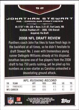 2009 Bowman Draft Picks #52 Jonathan Stewart Back
