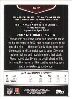 2009 Bowman Draft Picks #57 Pierre Thomas Back