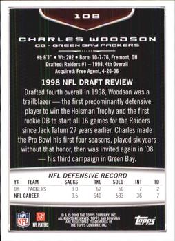 2009 Bowman Draft Picks #108 Charles Woodson Back