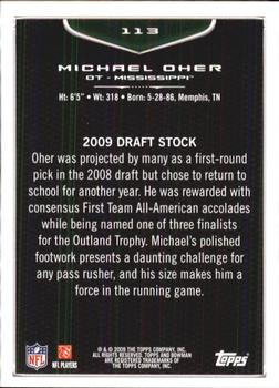 2009 Bowman Draft Picks #113 Michael Oher Back