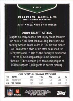 2009 Bowman Draft Picks #121 Chris Wells Back