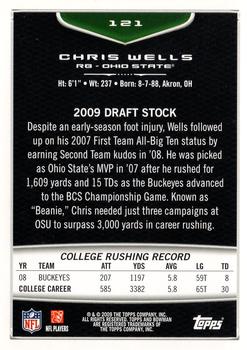 2009 Bowman Draft Picks #121 Chris Wells Back