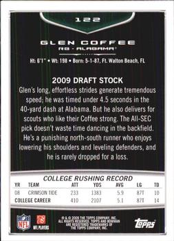 2009 Bowman Draft Picks #122 Glen Coffee Back