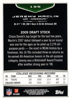 2009 Bowman Draft Picks #135 Jeremy Maclin Back