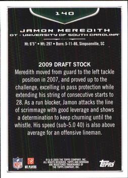 2009 Bowman Draft Picks #140 Jamon Meredith Back
