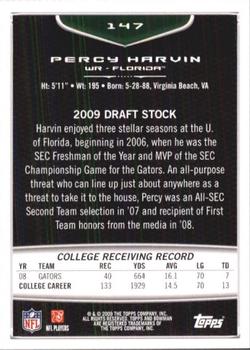 2009 Bowman Draft Picks #147 Percy Harvin Back