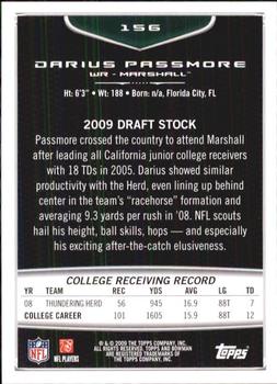 2009 Bowman Draft Picks #156 Darius Passmore Back