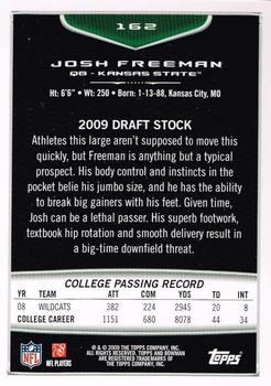 2009 Bowman Draft Picks #162 Josh Freeman Back