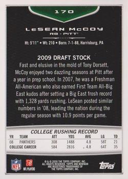 2009 Bowman Draft Picks #170 LeSean McCoy Back