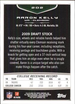 2009 Bowman Draft Picks #202 Aaron Kelly Back