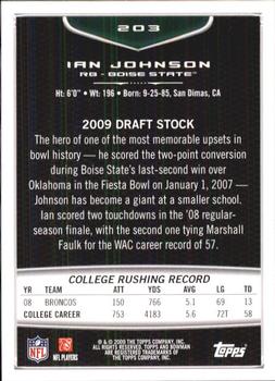 2009 Bowman Draft Picks #203 Ian Johnson Back