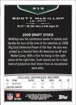 2009 Bowman Draft Picks #213 Scott McKillop Back
