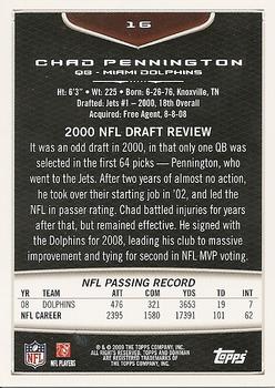 2009 Bowman Draft Picks #16 Chad Pennington Back