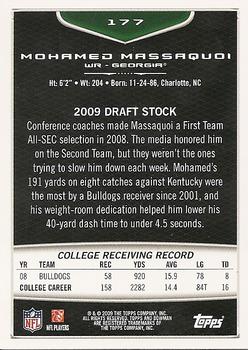 2009 Bowman Draft Picks #177 Mohamed Massaquoi Back