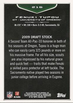 2009 Bowman Draft Picks #216 Fenuki Tupou Back