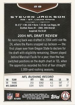 2009 Bowman Draft Picks #28 Steven Jackson Back