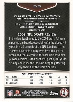 2009 Bowman Draft Picks #35 Chris Johnson Back