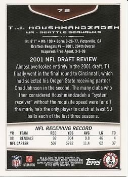 2009 Bowman Draft Picks #72 T.J. Houshmandzadeh Back