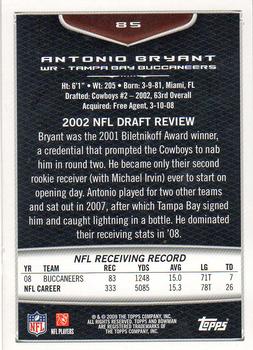 2009 Bowman Draft Picks #85 Antonio Bryant Back