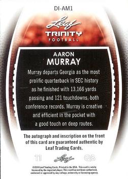 2014 Leaf Trinity - Inscriptions Bronze #DI-AM1 Aaron Murray Back