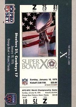 1990-91 Pro Set Super Bowl XXV Silver Anniversary Commemorative #10 SB X Ticket Front