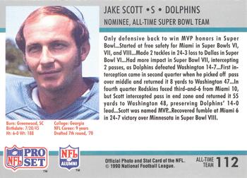 1990-91 Pro Set Super Bowl XXV Silver Anniversary Commemorative #112 Jake Scott Back