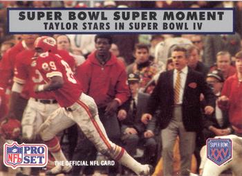 1990-91 Pro Set Super Bowl XXV Silver Anniversary Commemorative #139 Taylor Stars in Super Bowl IV Front