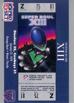 1990-91 Pro Set Super Bowl XXV Silver Anniversary Commemorative #13 SB XIII Ticket Front