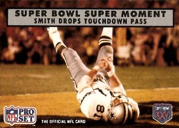1990-91 Pro Set Super Bowl XXV Silver Anniversary Commemorative #144 Smith Drops Touchdown Pass Front