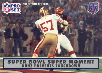 1990-91 Pro Set Super Bowl XXV Silver Anniversary Commemorative #147 Bunz Prevents Touchdown Front