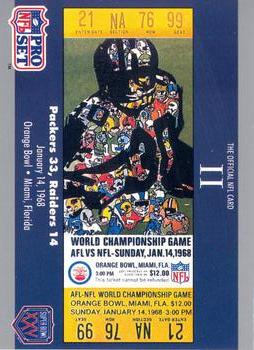 1990-91 Pro Set Super Bowl XXV Silver Anniversary Commemorative #2 SB II Ticket Front