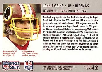1990-91 Pro Set Super Bowl XXV Silver Anniversary Commemorative #42 John Riggins Back
