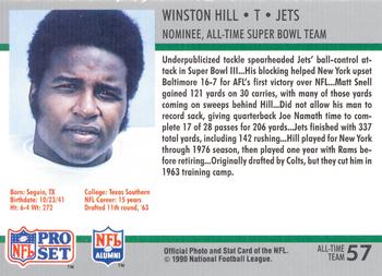 1990-91 Pro Set Super Bowl XXV Silver Anniversary Commemorative #57 Winston Hill Back