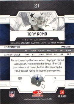 2009 Donruss Elite #27 Tony Romo Back