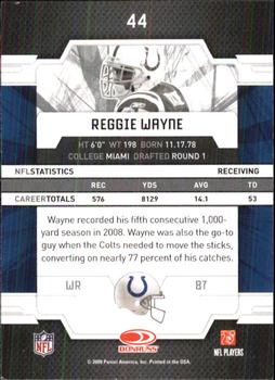 2009 Donruss Elite #44 Reggie Wayne Back