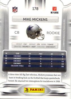 2009 Playoff Prestige #178 Mike Mickens Back
