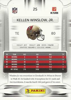 2009 Playoff Prestige #25 Kellen Winslow, Jr. Back