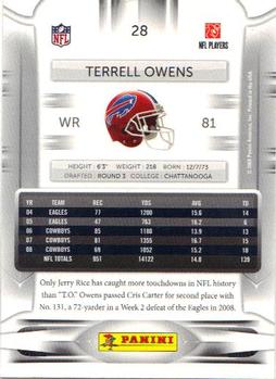 2009 Playoff Prestige #28 Terrell Owens Back