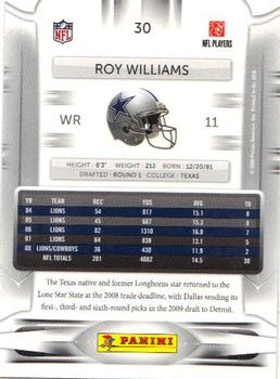 2009 Playoff Prestige #30 Roy Williams Back