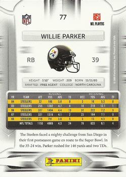 2009 Playoff Prestige #77 Willie Parker Back