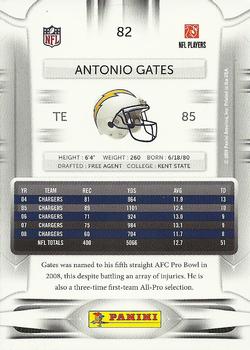 2009 Playoff Prestige #82 Antonio Gates Back
