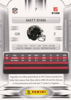 2009 Playoff Prestige #7 Matt Ryan Back