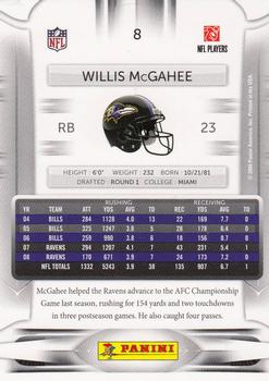 2009 Playoff Prestige #8 Willis McGahee Back