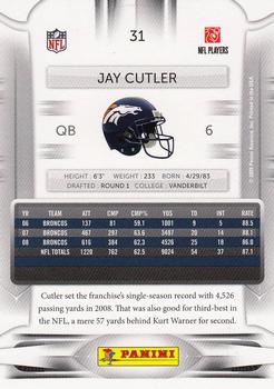 2009 Playoff Prestige #31 Jay Cutler Back